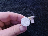 Round textured plugs 19.05mm dia white