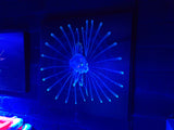 Lionfish Larvae. Photo on canvas with fluorescent highlights