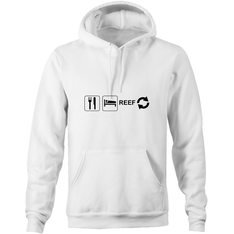 Eat Sleep Reef Repeat - Pocket Hoodie Sweatshirt Aquarium clothing