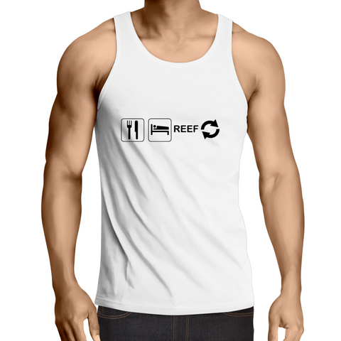 Eat Sleep Reef Repeat- Mens Singlet (free shipping)