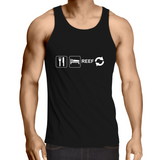 Eat Sleep Reef Repeat- Mens Singlet (free shipping)